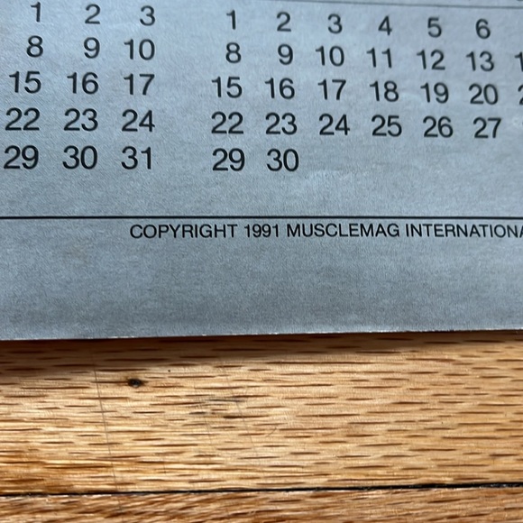 Vintage MuscleMag Calendar Poster / 1991 / Muscle Magazine - Picture 7 of 8
